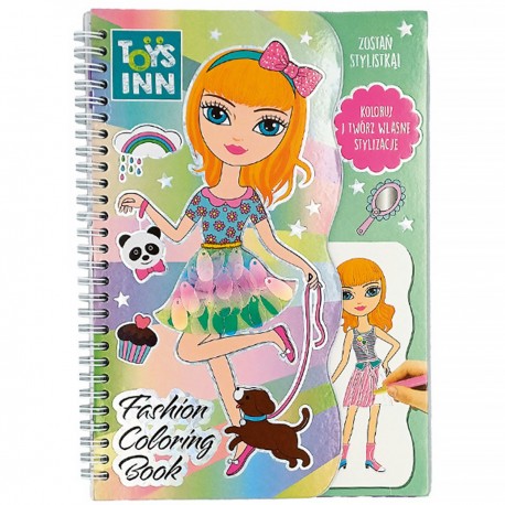 298523 STNUX KSIĄŻKA Z NAKLEJKAMI FASHION COLORING BOOK