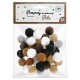 337238 POMPONY DEKORACYJNE MIX KOLORÓW PETS 20 mm 35 szt. INTERDRUK