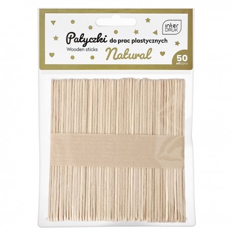 337269 PATYCZKI DREWNIANE 11,3x1 cm 50 szt. INTERDRUK