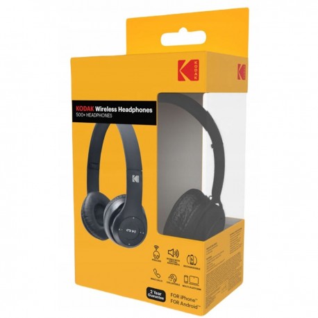 425949 SŁUCHAWKI BEZPRZEWODOWE KODAK 500+ HEADPHONES CZARNY SELLMAR