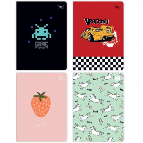 213181 ZESZYT W KRATKĘ A5 16 MIX WZORÓW INTERDRUK