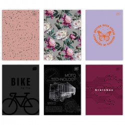 276100 ZESZYT W LINIĘ A4 80 MIX WZORÓW INTERDRUK