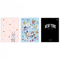 175038 ZESZYT W KRATKĘ A4 32 MIX WZORÓW INTERDRUK