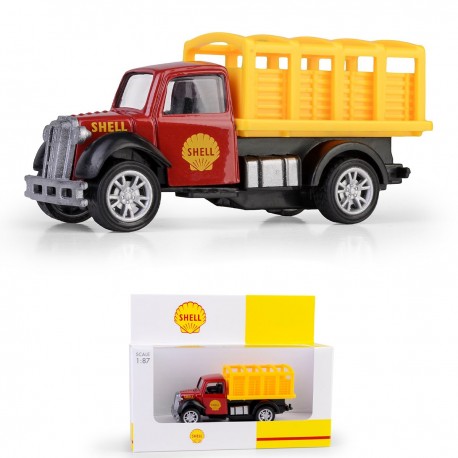 AUTO METALOWE SHELL OLD TIMER CZERWONY Z ŁAWKAMI MODEL 1:87 DAFFI 115637