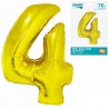145533 BALON FOLIOWY CYFRA 4 ZŁOTY 76 CM SMART GODAN