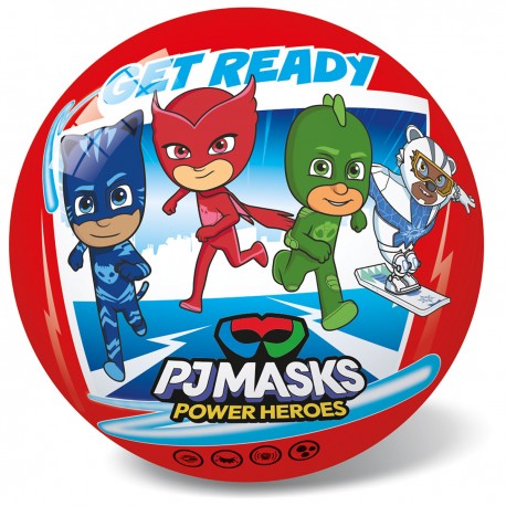 133012 PIŁKA GUMOWA PJMASKS HERO POWER 23 CM BEST MS TOYS