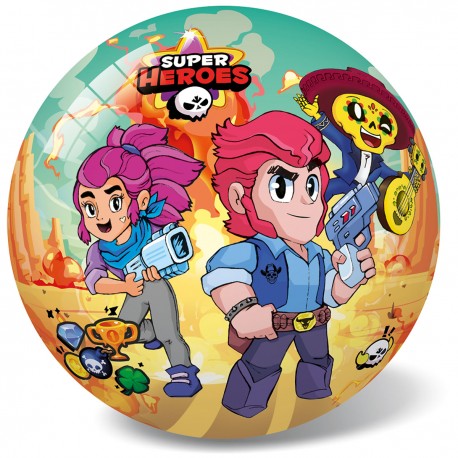 133098 PIŁKA GUMOWA SUPER HEROES 23 CM BEST MS TOYS