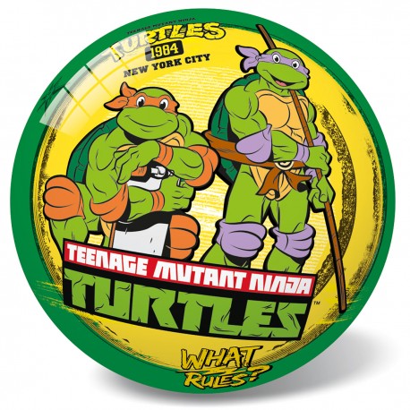 131933 PIŁKA GUMOWA WOJOWNICZE ŻÓŁWIE NINJA 23 CM BEST MS TOYS