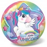 131285 MINI PIŁKA GUMOWA MAŁY JEDNOROŻEC TĘCZOWY 14 CM BEST MS TOYS