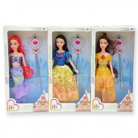 016962 LALKA KSIĘŻNICZKA 3 WZORY 32 CM BEST MS TOYS
