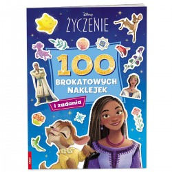 343040 AMEET ŻYCZENIE 100 BROKATOWYCH NAKLEJEK KSIĄŻECZKA