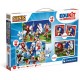 183180 CLEMENTONI PUZZLE 4w1 EDUKIT SONIC