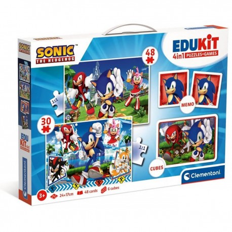 183180 CLEMENTONI PUZZLE 4w1 EDUKIT SONIC