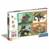 215324 CLEMENTONI PUZZLE 4w1 DZIKIE ZWIERZĘTA BABY CUDDLES SUPERCOLOR