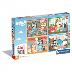 215300 CLEMENTONI PUZZLE 4w1 BLUEY SUPERCOLOR