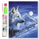 4070005 DIAMENTOWA MOZAIKA 40x30 WILK W ŚNIEŻNYCH GÓRACH