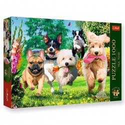10800 TREFL PUZZLE 1000 el. NADCHODZĄ KŁOPTY! PSY - TEA TIME PREMIUM PLUS QUALITY