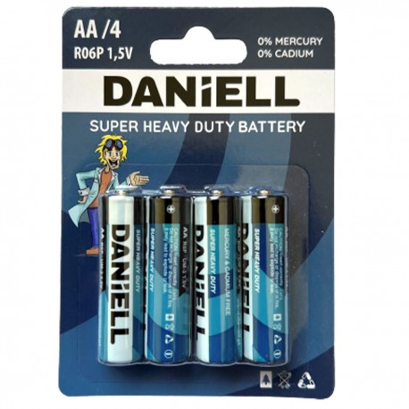 037171 BATERIA DANiELL CYNKOWO-WĘGLOWA AA R06 1,5V 4 SZT.