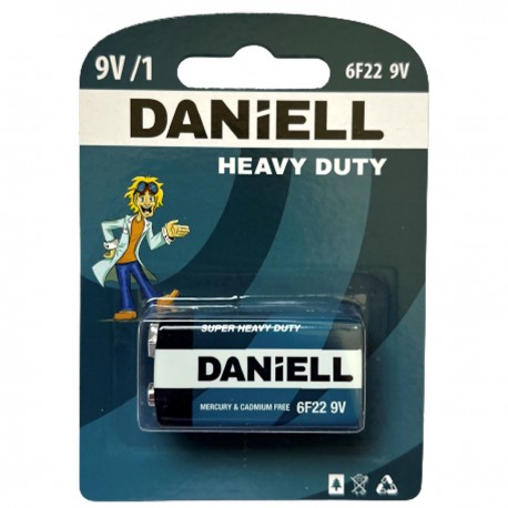 037164 BATERIA DANiELL CYNKOWO-WĘGLOWA 9V 6F22