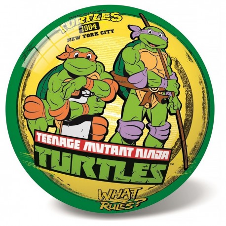 131940 MINI PIŁKA GUMOWA WOJOWNICZE ŻÓŁWIE NINJA 14 CM BEST MS TOYS