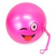 635324 PIŁKA GUMOWA EMOTKA NA SPRĘŻYNIE 23 CM BEST MS TOYS