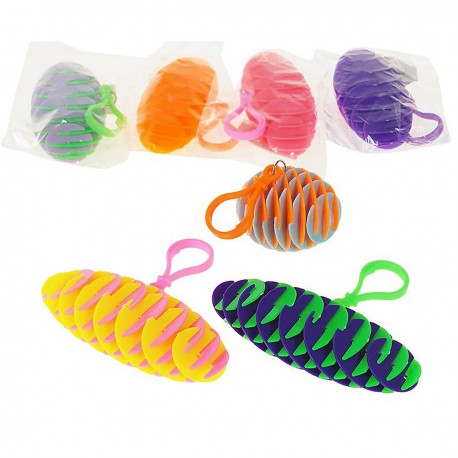 599390 BRELOK KULKA ROZKŁADANA 10x4 cm MIX KOLORÓW ADAR