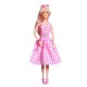 450554 LALKA BLONDYNKA W DŁUGIEJ SUKIENCE W KRATKĘ 30 cm BIGTOYS