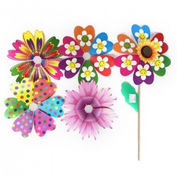 467764 WIATRAK NA PATYKU MIX WZORÓW I KOLORÓW 36 CM GAZELO