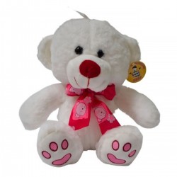 234849 DEEF DUŻY PLUSZAK PLUSZOWY MIŚ Z FIOLETOWYM NOSKIEM 37 CM