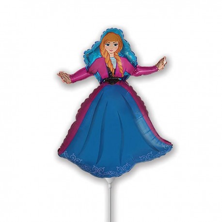 320725 BALON FOLIOWY RUDA KSIĘŻNICZKA ŚNIEŻNA KRAINA 35x24 cm 14" GODAN