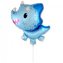 324013 BALON FOLIOWY BABY DINOZAUR TRICERATOPS cm 14" GODAN