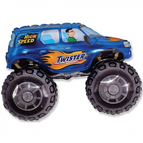 309430 BALON FOLIOWY AUTO MONSTER TRUCK NIEBIESKI 68x96 cm 24" GODAN