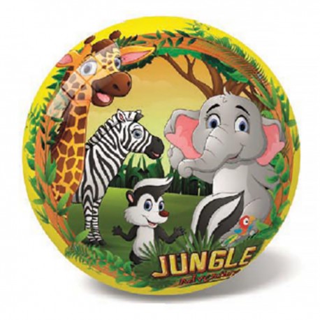 130455 PIŁKA GUMOWA JUNGLE 23 CM BEST MS TOYS