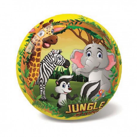 130462 MINI PIŁKA GUMOWA JUNGLA 14 CM BEST MS TOYS