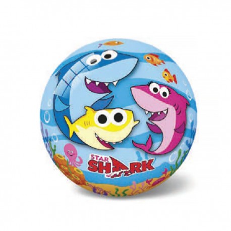 130806 MINI PIŁKA GUMOWA SHARK 14 CM BEST MS TOYS