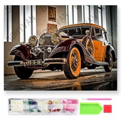 075987 HAFT DIAMENTOWY MOZAIKA 40x30 WILK ŚWIECI W CIEMNOŚCI