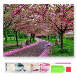 075987 HAFT DIAMENTOWY MOZAIKA 40x30 WILK ŚWIECI W CIEMNOŚCI