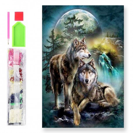 787330 DIAMENTOWA MOZAIKA 40x30 ORCHIDEA MIĘDZY KAMYKAMI