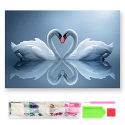 787330 DIAMENTOWA MOZAIKA 40x30 ORCHIDEA MIĘDZY KAMYKAMI