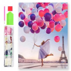 787330 DIAMENTOWA MOZAIKA 40x30 ORCHIDEA MIĘDZY KAMYKAMI