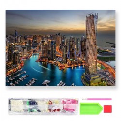 787330 DIAMENTOWA MOZAIKA 40x30 ORCHIDEA MIĘDZY KAMYKAMI