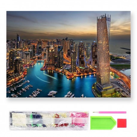 787330 DIAMENTOWA MOZAIKA 40x30 ORCHIDEA MIĘDZY KAMYKAMI