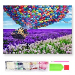 787330 DIAMENTOWA MOZAIKA 40x30 ORCHIDEA MIĘDZY KAMYKAMI