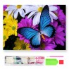 787019 DIAMENTOWA MOZAIKA 40x30 MOTYL W KWIATACH