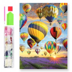 788108 DIAMENTOWA MOZAIKA 40x30 KRAJOBRAZ GÓRSKI, LATO