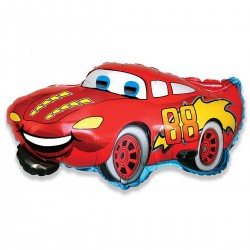 308259 BALON FOLIOWY UŚMIECHNIĘTY SAMOCHÓD CZERWONY 82x53 cm GODAN