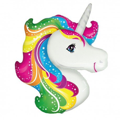 303155 BALON FOLIOWY JEDNOROŻEC GŁOWA 101x79 cm GODAN