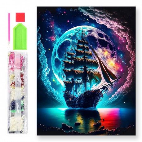 788108 DIAMENTOWA MOZAIKA 40x30 KRAJOBRAZ GÓRSKI, LATO