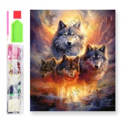 788108 DIAMENTOWA MOZAIKA 40x30 KRAJOBRAZ GÓRSKI, LATO