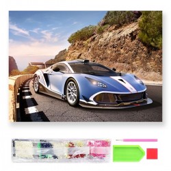 788108 DIAMENTOWA MOZAIKA 40x30 KRAJOBRAZ GÓRSKI, LATO